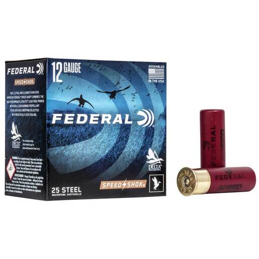 Federal Speed-Shok 12 Gauge 3in 1-1/8oz Waterfowl Shotshell Ammo - 25 Rounds Ammo - #2 25 Rounds - #2 Ammo