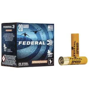 Federal Speed Shok 20 Gauge 3in #3 7/8oz Waterfowl Shotshells - 25 Rounds Federal Speed Shok 20 Gauge 3in #3 7/8oz Waterfowl Shotshells - 25 Rounds