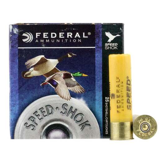 Federal Speed-Shok 20 Gauge 3in #3 7/8oz Waterfowl Shotshells – 25 Rounds – #3