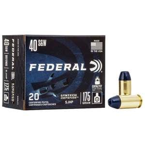 Federal Syntech Defense 40 S&W 175gr SJHP Handgun Ammo - 20 Rounds