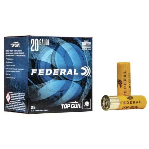 Federal Top Gun 20 Gauge 2-3/4in #9 7/8oz Target Shotshells – 25 Rounds – #9