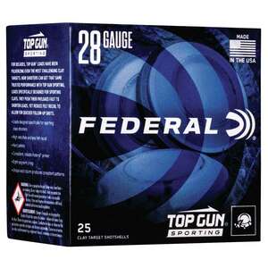 Federal Top Gun 28 Gauge 2-3/4in #8 3/4oz Target Shotshells - 25 Rounds