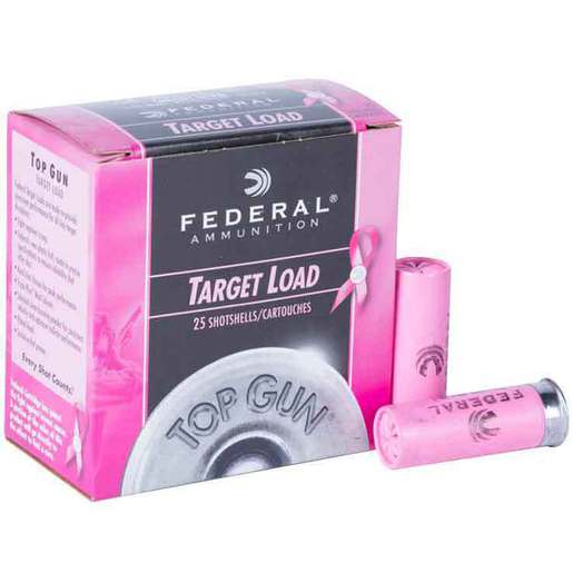 Federal Top Gun Pink 12 Gauge 2-3/4in #8 1-1/8oz Target Shotshells Ammo - 25 Rounds Ammo - #8 25 Rounds - #8 Ammo