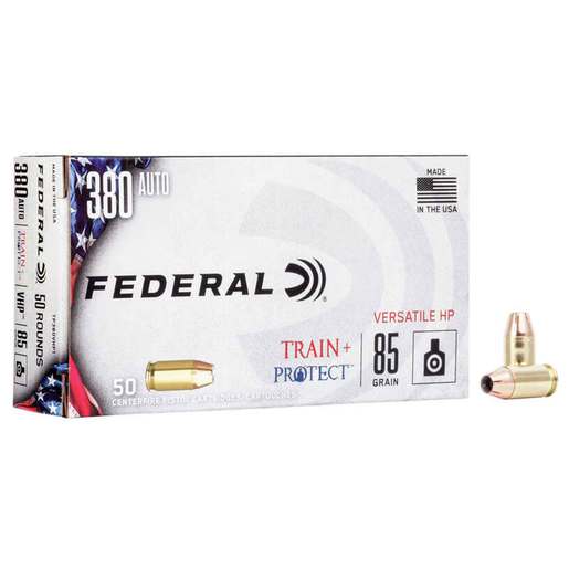 Federal Train Protect 380 Auto (ACP) 85gr VHP Handgun Ammo Ammo - 50 Rounds 50 Rounds Ammo