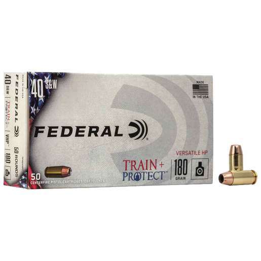 Federal Train Protect 40 S&W 180gr JHP Handgun Ammo Ammo - 50 Rounds 50 Rounds Ammo