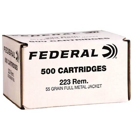 Federal Training 223 Remington 55gr FMJ Rifle Ammo – 500 Rounds