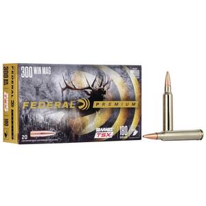 Federal TSX 300 Winchester Magnum 180gr Rifle Ammo - 20 Rounds Federal TSX 300 Winchester Magnum 180gr Rifle Ammo - 20 Rounds