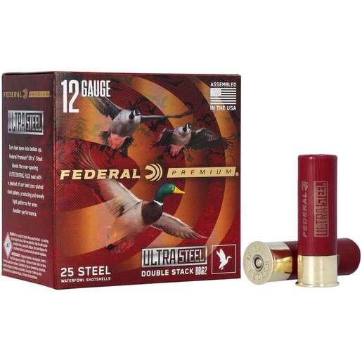 Federal Ultra Steel 12 Gauge BB And 2 1 1/4oz Waterfowl Shotshells Ammo - 25 Rounds Ammo - BB And 2 25 Rounds - BB And 2 Ammo