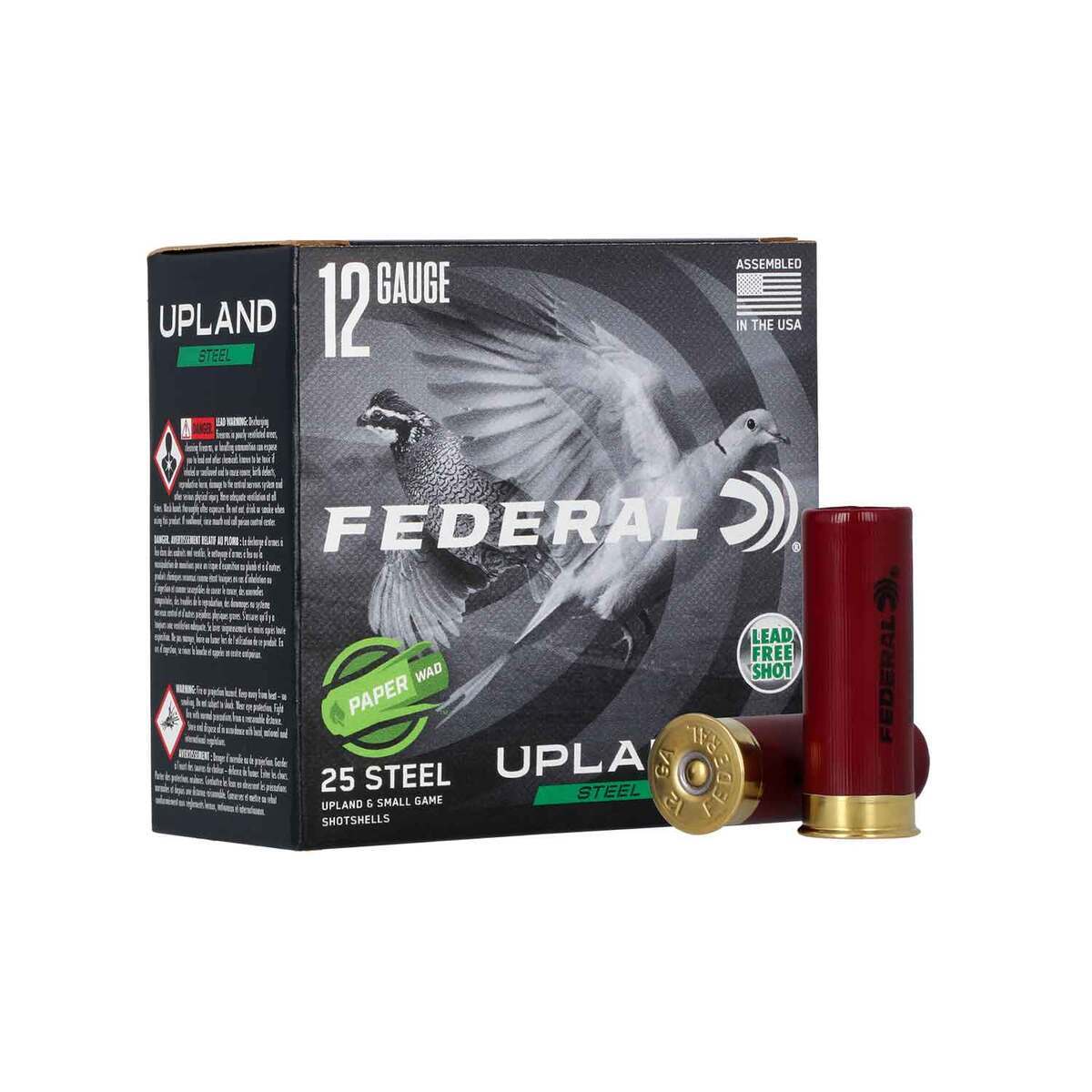 Federal Upland Steel 12 Gauge 2-3/4in #7.5 1oz Upland Shotshells - 25 ...