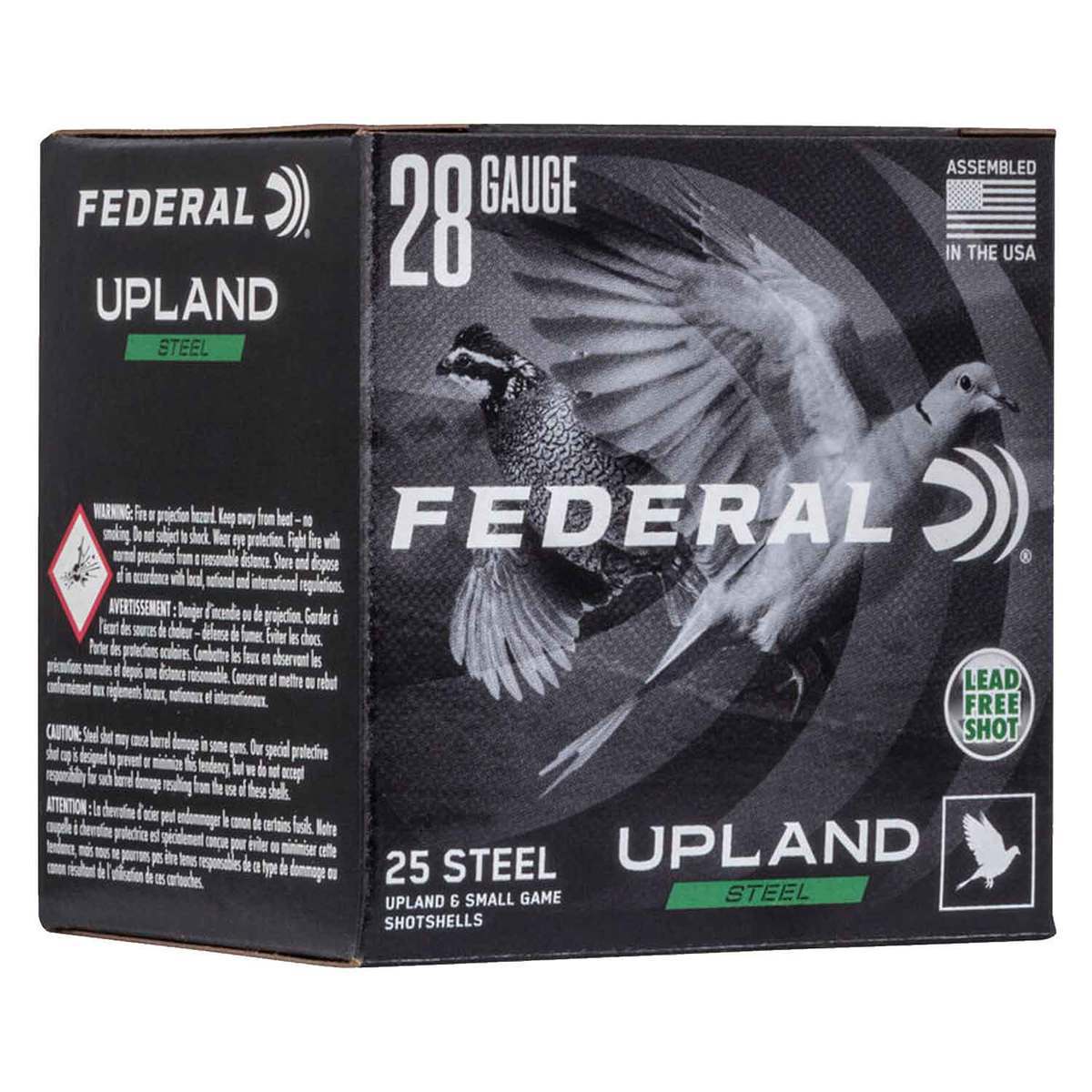 Federal Upland Steel 28 Gauge 2-3/4in #6 5/8oz Upland Shotshells - 25 Rounds Federal Upland Steel 28 Gauge 2-3/4in #6 5/8oz Upland Shotshells - 25 Rounds