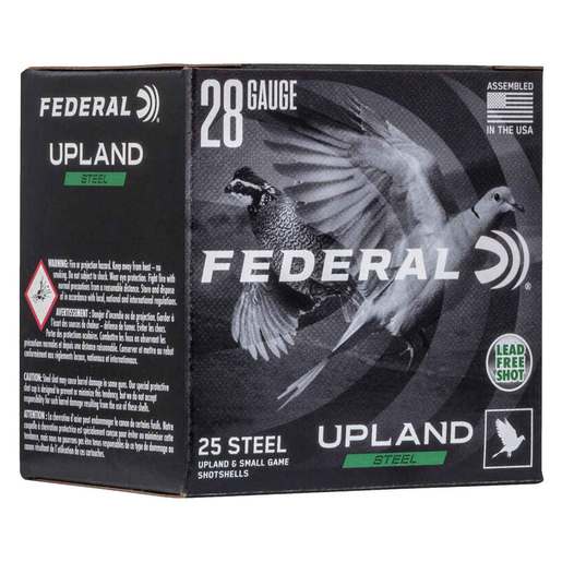 Federal Upland Steel 28 Gauge 2-3/4in #6 5/8oz Upland Shotshells – 25 Rounds – #6