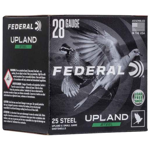 Federal Upland Steel 28 Gauge 2-3/4in #7.5 5/8oz Upland Shotshells – 25 Rounds – #7.5