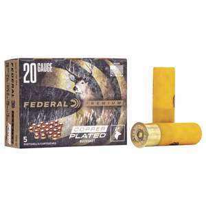 Federal Vital Shok 20 Gauge 2-3/4in #3 Buck 1-1/8oz Buckshot Shotshells - 5 Rounds Federal Vital Shok 20 Gauge 2-3/4in #3 Buck 1-1/8oz Buckshot Shotshells - 5 Rounds