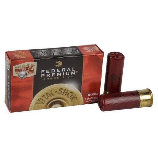 Federal Premium Vital-Shok 12 Gauge 3-1/2in 00 Buck Buckshot Shotshells – 5 Rounds – #00 Buck