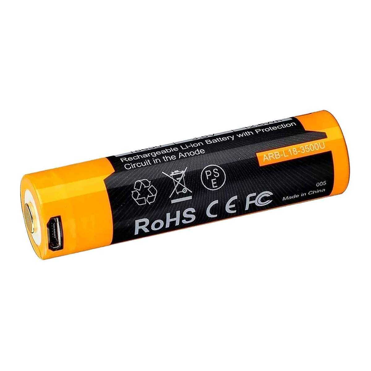 Fenix ARB-L18-3500U USB Rechargeable Battery - Black Fenix ARB-L18-3500U USB Rechargeable Battery - Black