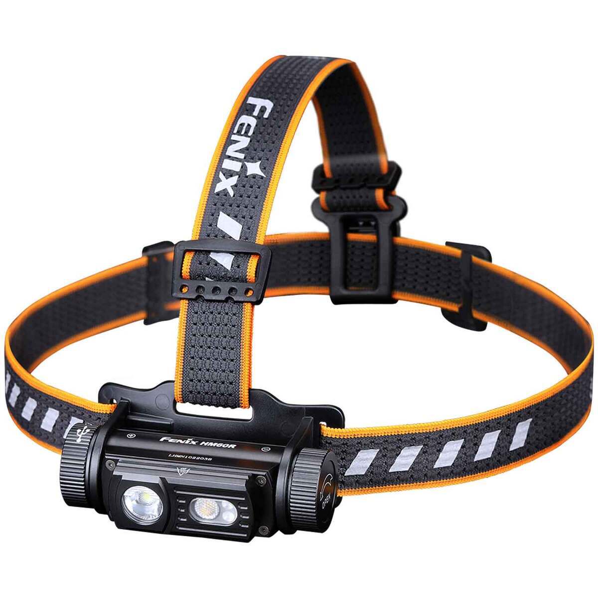 Fenix HM60R Rechargeable LED Headlamp - Black and Orange Fenix HM60R Rechargeable LED Headlamp - Black and Orange