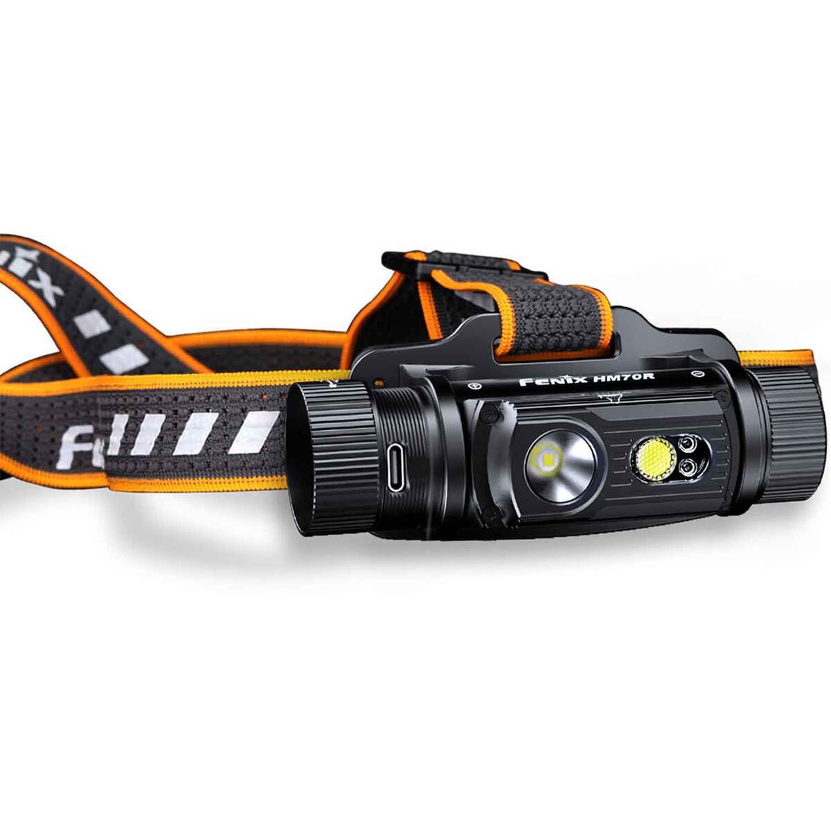 Fenix HM70R Rechargeable LED Headlamp - Black and Orange Fenix HM70R Rechargeable LED Headlamp - Black and Orange