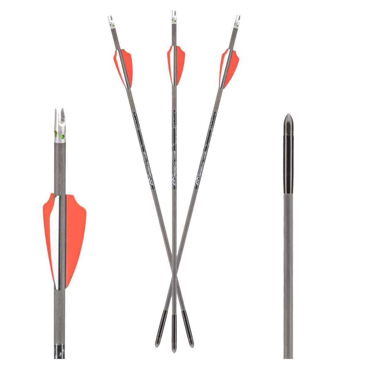 FeraDyne AX405 Combo Lit Nock Crossbow Bolt - 3 Pack - Black/White/Red FeraDyne AX405 Combo Lit Nock Crossbow Bolt - 3 Pack - Black/White/Red