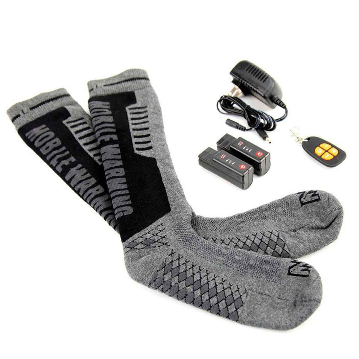 Fieldsheer Men's Standard Mobile Heated Winter Socks - Gray - S - Gray S Fieldsheer Men's Standard Mobile Heated Winter Socks - Gray - S - Gray S
