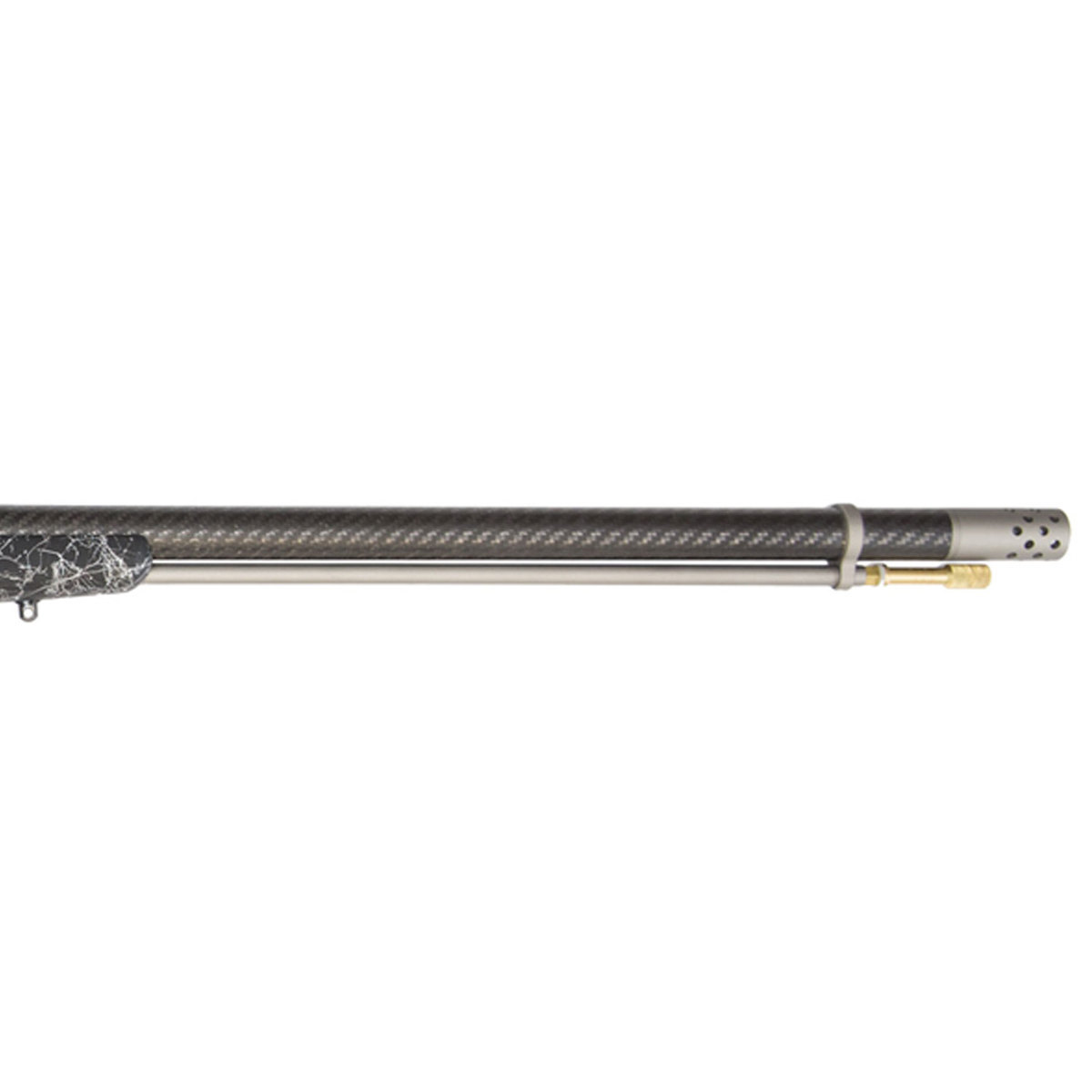 Fierce Carbon MZ 50 Caliber Black/Gray Bolt Action In-Line Muzzleloader - 26in - Black With Gray Webbing Fierce Carbon MZ 50 Caliber Black/Gray Bolt Action In-Line Muzzleloader - 26in - Black With Gray Webbing