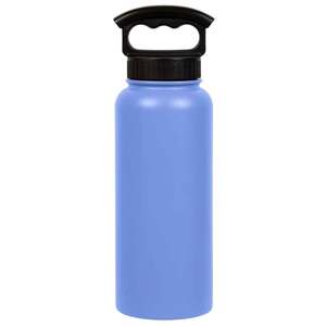 Fifty/Fifty 34oz Wide Mouth Insulated Bottle with 3-Finger Handle Lid - Periwinkle