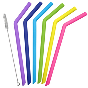 Fifty/Fifty Silicone Straws - 6 Pack