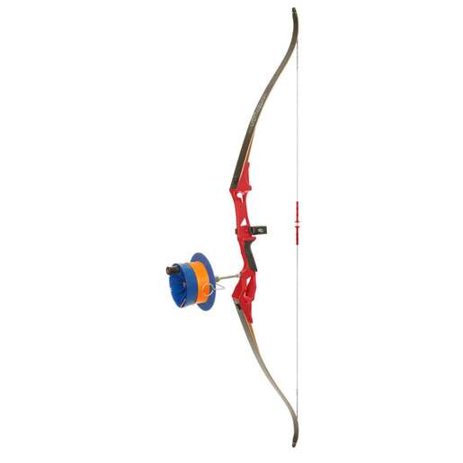 Fin-Finder BankRunner Recurve Package with Sidewinder Reel Bowfishing Bow – Red