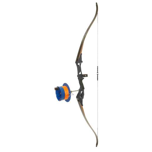 Fin-Finder BankRunner Recurve Package with Sidewinder Reel Bowfishing Bow – Black – Black