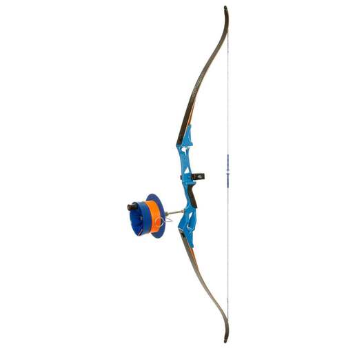 Fin-Finder BankRunner Recurve Package with Sidewinder Reel Bowfishing Bow – Blue – Blue