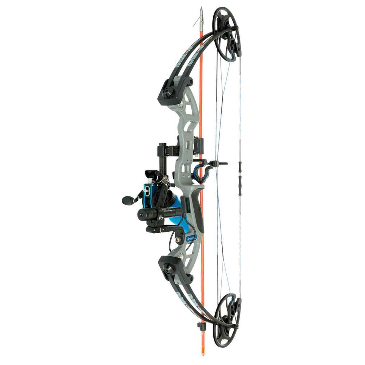 bow fishing reels Ballista BL25 Spincast Bowfishing Reel The 25 yards of 200 pound braided Dacron line is easy to track and is stacked in the bottle rather than wound on a drum or spool AMS Bowfishing Retriever Sport Bowfishing