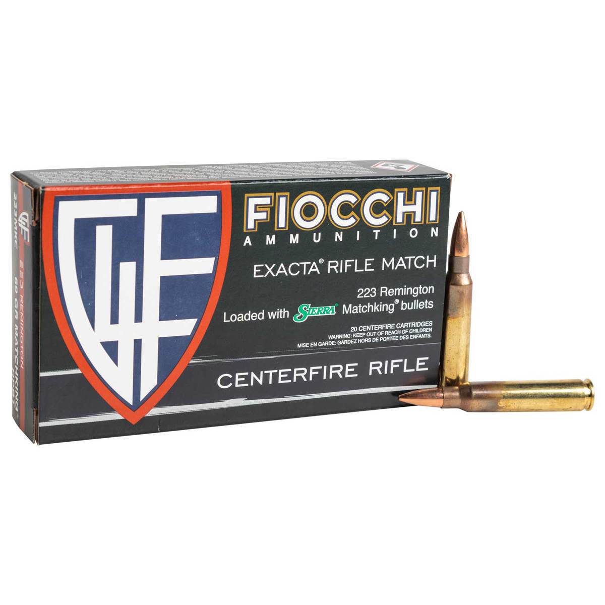 Fiocchi 223 Remington 69gr HPBT MK Rifle Ammo - 20 Rounds Fiocchi 223 Remington 69gr HPBT MK Rifle Ammo - 20 Rounds