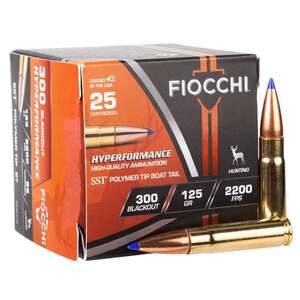 Fiocchi 300 AAC Blackout 125gr SST Rifle Ammo - 25 Rounds