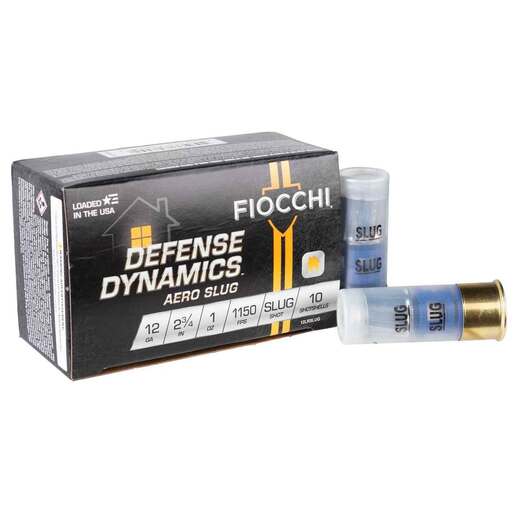 Fiocchi Aero Defense Dynamics 12 Gauge 2-3/4in Slug 1oz Shotshells Ammo - 10 Rounds 10 Rounds Ammo