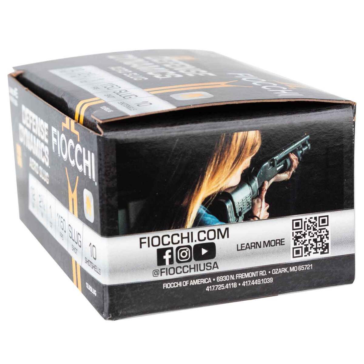 Fiocchi Aero Defense Dynamics 12 Gauge 2-3/4in Slug 1oz Shotshells - 10 Rounds Fiocchi Aero Defense Dynamics 12 Gauge 2-3/4in Slug 1oz Shotshells - 10 Rounds
