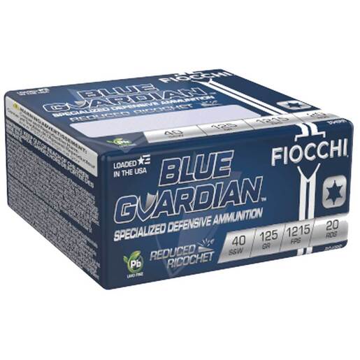 Fiocchi Blue Guardian 40 S&W 125gr RRHP Handgun Ammo Ammo - 20 Rounds 20 Rounds Ammo
