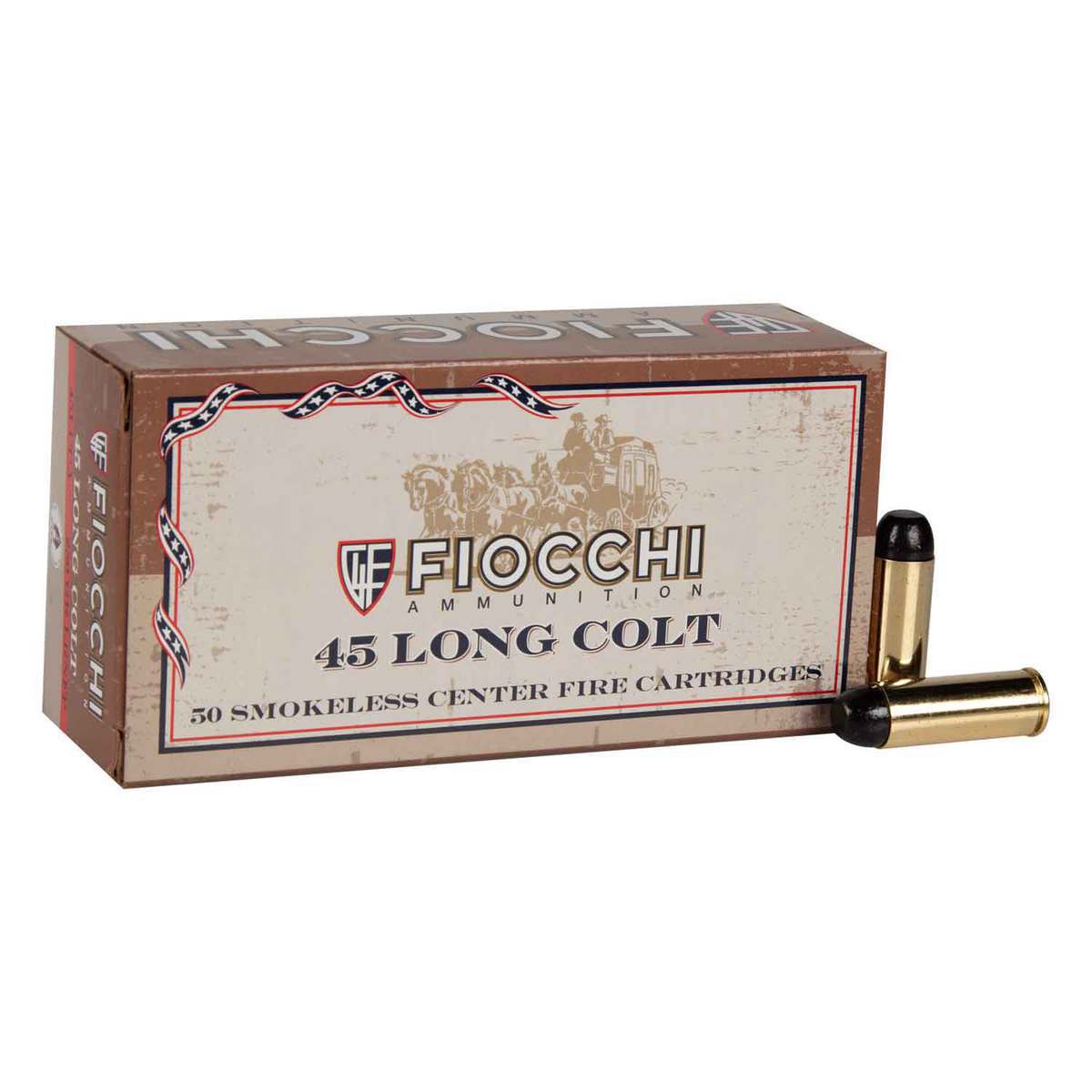 Fiocchi Cowboy Action 45 (Long) Colt 250gr LRNFP Handgun Ammo - 50 Rounds Fiocchi Cowboy Action 45 (Long) Colt 250gr LRNFP Handgun Ammo - 50 Rounds