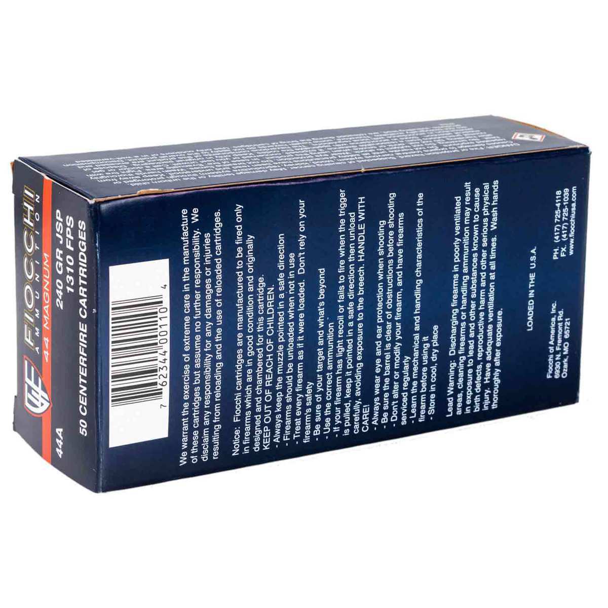 Fiocchi Defense Dynamics 44 Magnum 240gr JSP Handgun Ammo - 50 Rounds Fiocchi Defense Dynamics 44 Magnum 240gr JSP Handgun Ammo - 50 Rounds