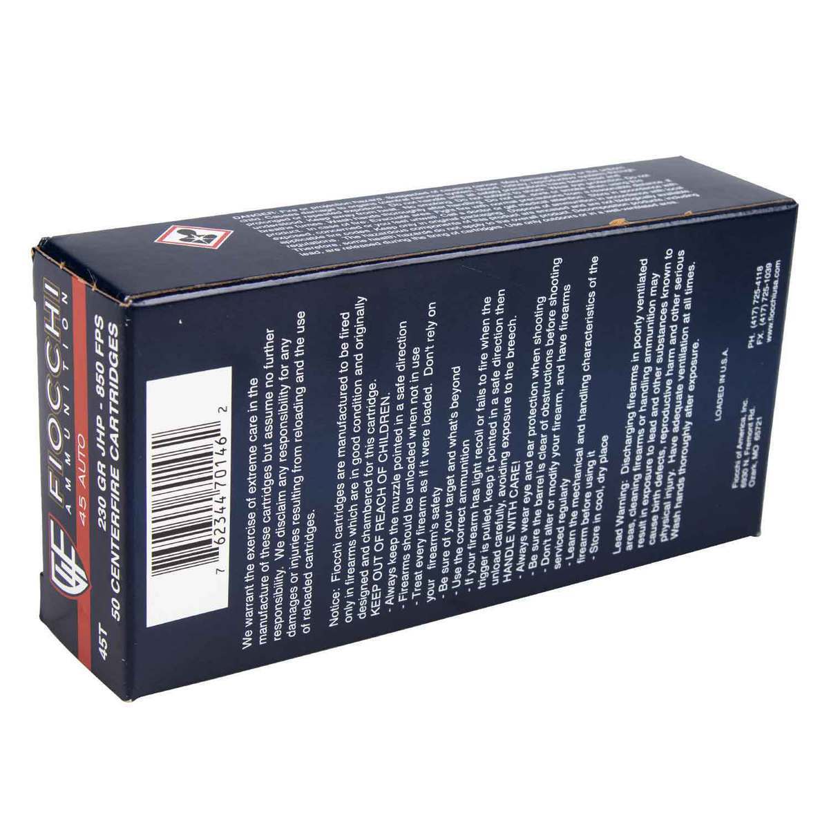 Fiocchi Defense Dynamics 45 Auto (ACP) 230gr JHP Handgun Ammo - 50 Rounds Fiocchi Defense Dynamics 45 Auto (ACP) 230gr JHP Handgun Ammo - 50 Rounds