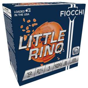 Fiocchi Exacta Target Little Rino 12 Gauge 2-3/4in #8 1oz Target Shotshells - 25 Rounds