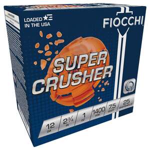 Fiocchi Exacta Target Super Crusher 12 Gauge 2-3/4in #7.5 1oz Target Shotshells - 25 Rounds