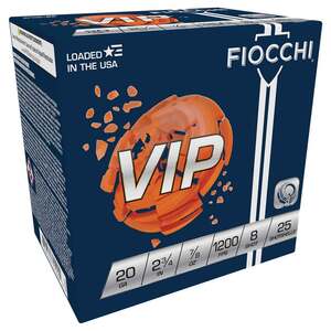 Fiocchi Exacta Target VIP 20 Gauge 2-3/4in #8 7/8oz Target Shotshells - 25 Rounds