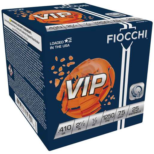 Fiocchi Exacta Target VIP 410 Gauge 2-1/2in #7.5 1/2oz Target Shotshells Ammo - 25 Rounds Ammo - #7.5 25 Rounds - #7.5 Ammo