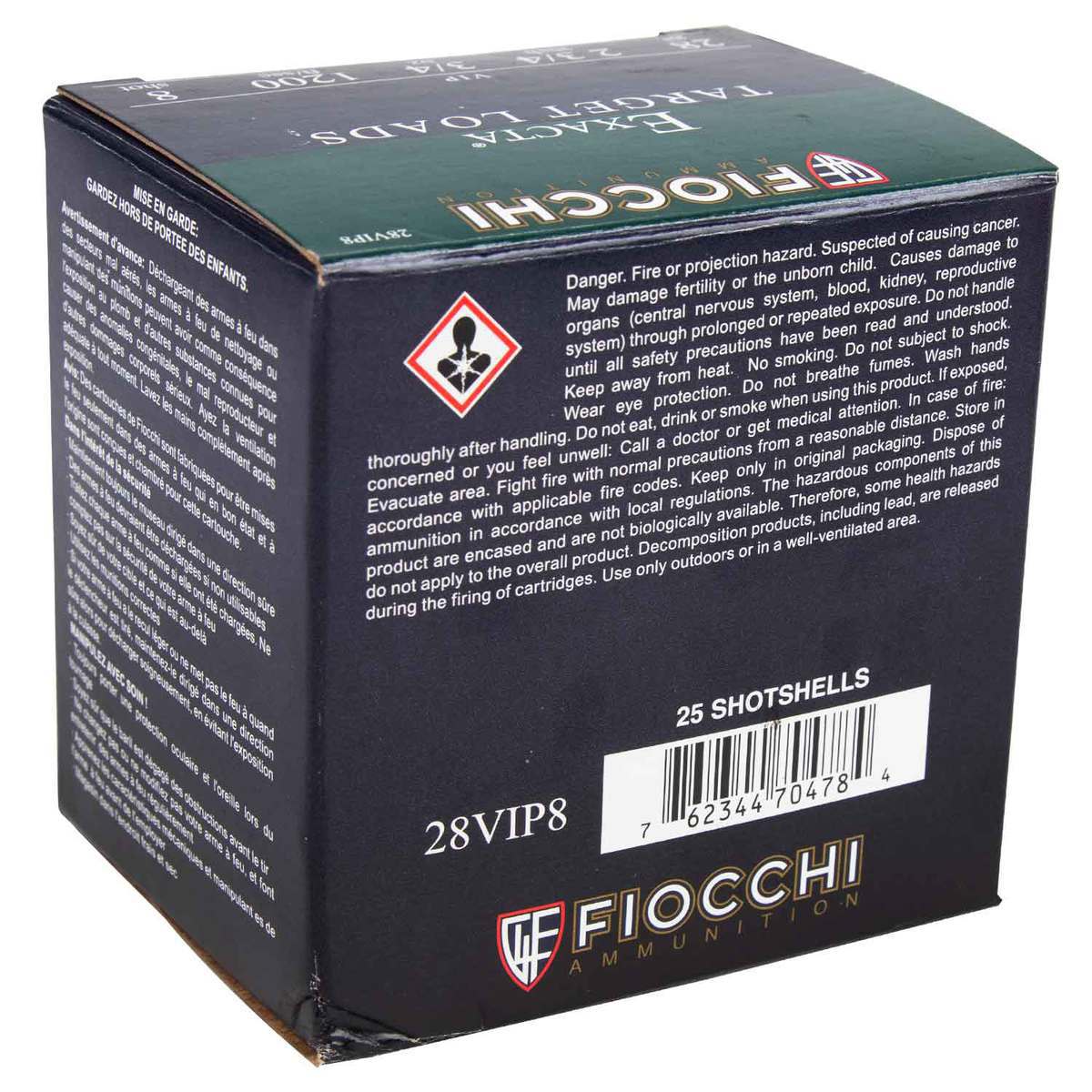 Fiocchi Exacta VIP Target 28 Gauge 2-3/4 #8 3/4oz Shotshells - 25 Rounds Fiocchi Exacta VIP Target 28 Gauge 2-3/4 #8 3/4oz Shotshells - 25 Rounds