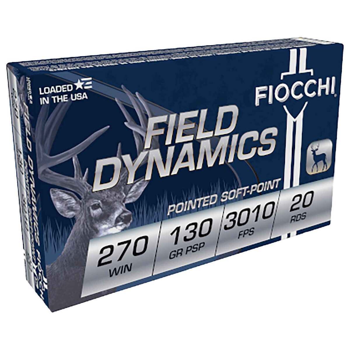 Fiocchi Field Dynamics 270 Winchester 130gr PSP Rifle Ammo - 20 Rounds Fiocchi Field Dynamics 270 Winchester 130gr PSP Rifle Ammo - 20 Rounds