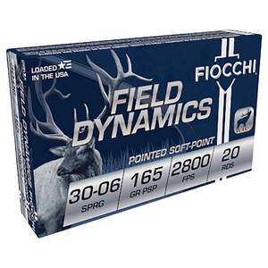 Fiocchi Field Dynamics 30-06 Springfield 165gr PSP Rifle Ammo - 20 Rounds