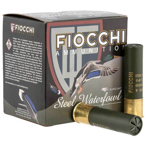 Fiocchi Flyway 12 Gauge 3-1/2in #4 1-3/8oz Waterfowl Shotshells – 25 Rounds – #4