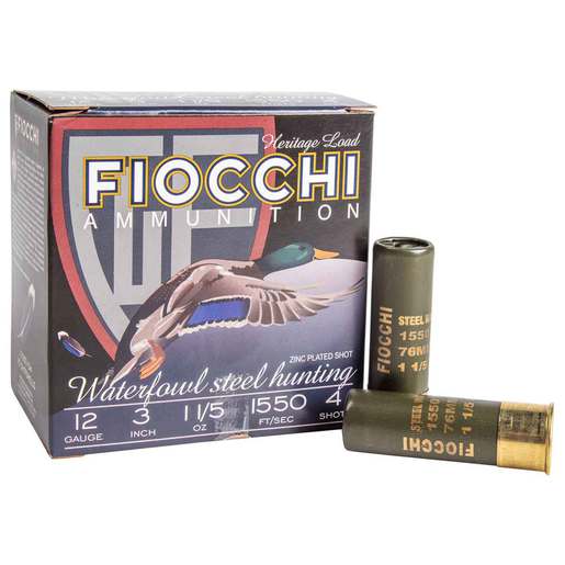 Fiocchi Flyway 12 Gauge 3in #4 1-1/5oz Waterfowl Shotshells – 25 Rounds – #4