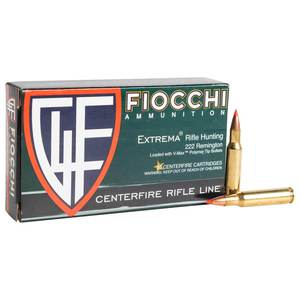 Fiocchi FXT 222 Remington 50gr V-MAX Rifle Ammo - 20 Rounds