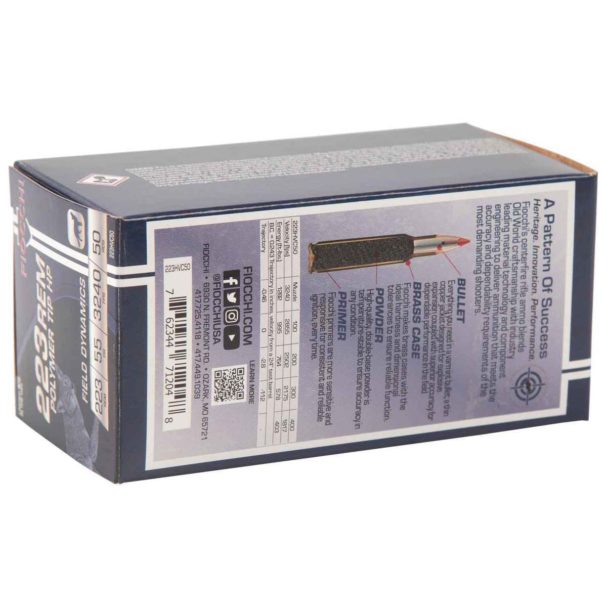 Fiocchi FXT 223 Remington 55gr V Max Rifle Ammo - 50 Rounds Fiocchi FXT 223 Remington 55gr V Max Rifle Ammo - 50 Rounds