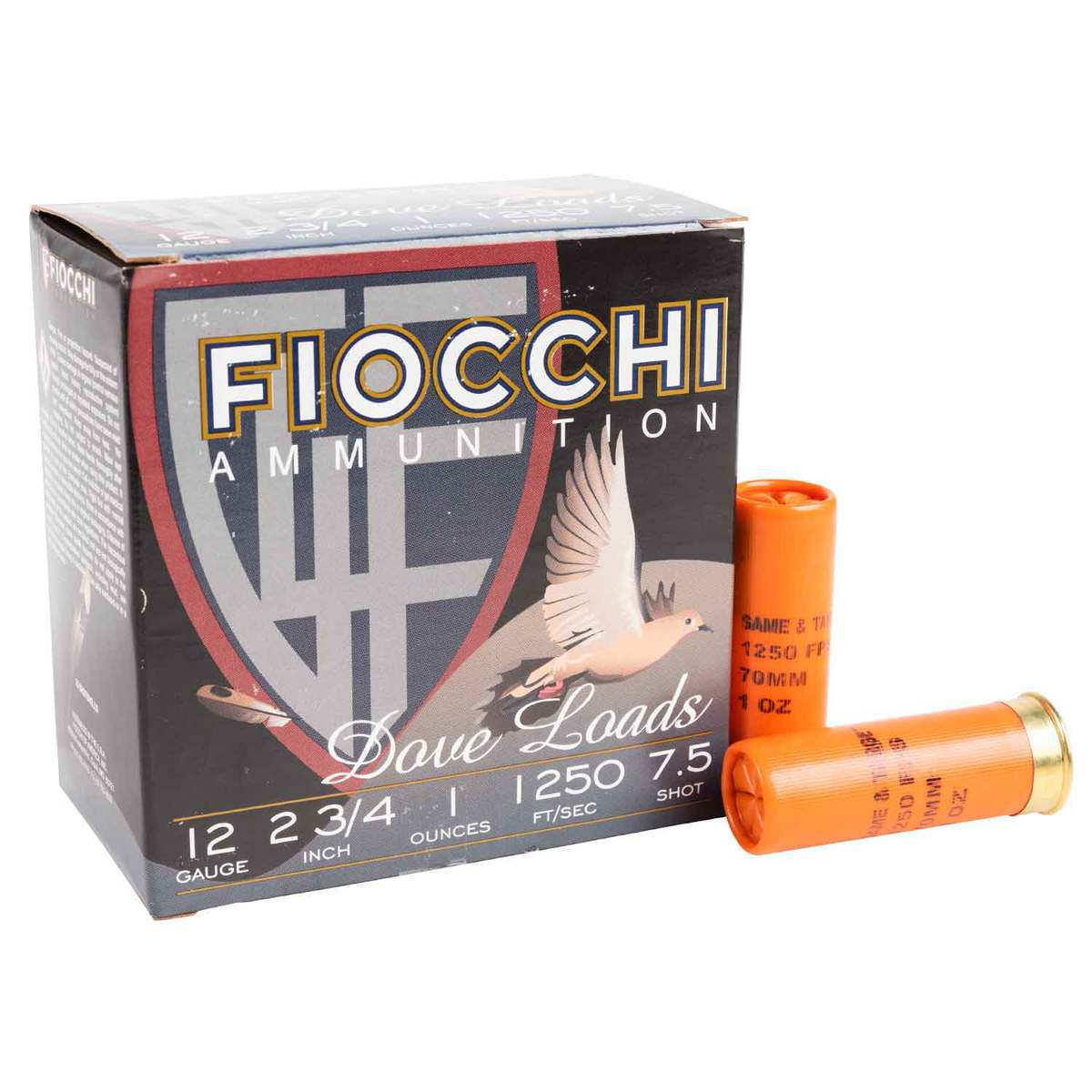 Fiocchi High Velocity Lead Shot 12 Gauge Ammo 1 1/4 oz # 7.5 25
